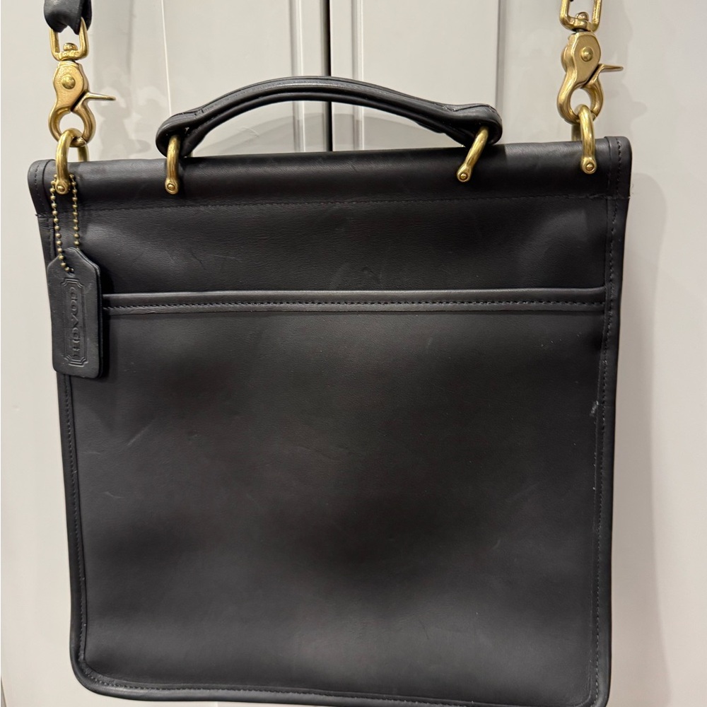 Vintage Coach Black Willis 9927 Crossbody Leather Shoulder Satchel USA Bag - Picture 15 of 15